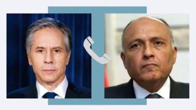 سامح شكرى يبحث مع نظيره الأمريكى‏ جهود إنفاذ التهدئة وتبادل المحتجزين فى غزة