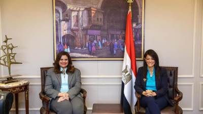 وزيرتا التعاون الدولى والهجرة وشئون المصريين بالخارج تبحثان ملفات العمل المشترك