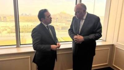 وزير الخارجية يستقبل نظيره الإسبانى ومؤتمر صحفى مشترك بعد قليل