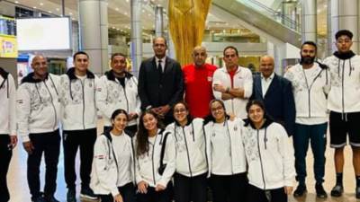 استقبال رسمي لبعثة السباحة بعد انتهاء منافستها بدورة الألعاب الأفريقية