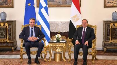 الرئيس السيسى يستقبل رئيس وزراء اليونان على هامش القمة المصرية الأوروبية