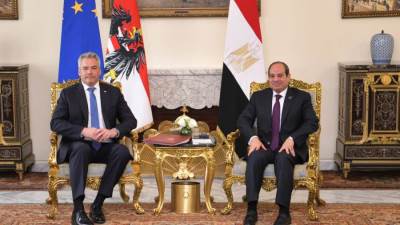 الرئيس السيسي يبحث مع المستشار النمساوى التعاون الاقتصادى ومكافحة الإرهاب