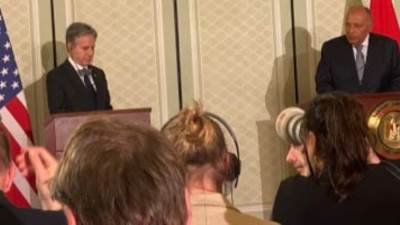 بلينكن يؤكد من القاهرة ضرورة وقف إطلاق نار فورى فى غزة وإدخال مزيد من المساعدات