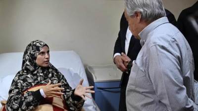 جوتيريش يستمع لشهادات عدد من الجرحى الفلسطينيين بمستشفى العريش