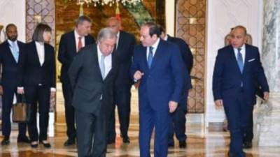 الرئيس السيسى و"جوتيريش": حل الدولتين المسار الوحيد لتحقيق استقرار المنطقة