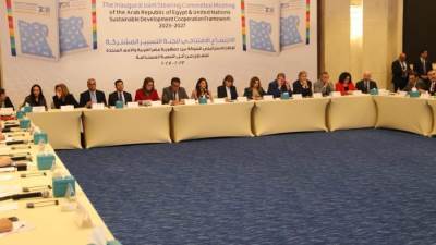 وزير العمل يُلقي كلمة في إجتماع لجنة التسيير المُشتركة للإطار الاستراتيجي للشراكة بين مصر والأمم المتحدة