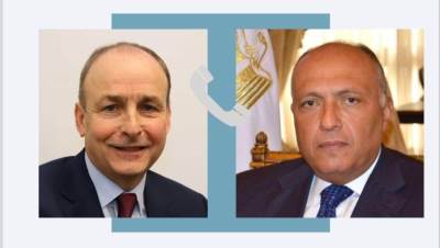 وزير الخارجية يتلقى اتصالاً هاتفياً من نائب رئيس الوزراء ووزير الخارجية والدفاع الأيرلندي