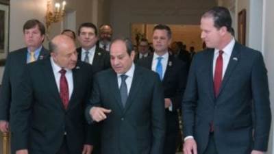 الرئيس السيسى يؤكد لوفد النواب الأمريكى على أهمية السلام فى تجفيف منابع التطرف