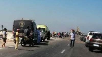 مصرع 6 أشخاص وإصابة 11 آخرين فى حادث تصادم على الطريق الإقليمى