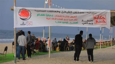 رئيس جمعية مجاهدي سيناء: تنظيم مائدة إفطار بدون طعام رسالة لدعم صمود أبناء فلسطين