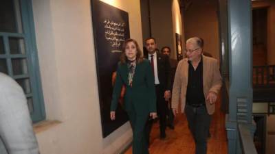 وزيرة الثقافة تتفقد التجهيزات النهائية لمركز إبداع متحف نجيب محفوظ