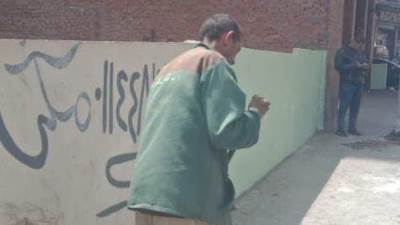 إزالة إشغالات طريق بجزيرة الدهب ورفع تجمعات قمامة بمطلع كوبرى الطالبية