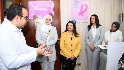 وزيرة الهجرة تتفقد مستشفى بهية بالهرم وتشيد بجودة الخدمة العلاجية