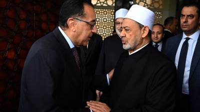 شيخ الأزهر يستقبل رئيس الوزراء لمتابعة الموقف التنفيذي لمشروع مدينة البعوث الإسلامية بالقاهرة الجديدة
