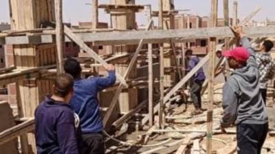 أجهزة مدن أكتوبر وزايد والعبور تشن حملات مكثفة لإزالة مخالفات البناء