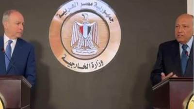 وزير الخارجية يؤكد ضرورة وقف إطلاق النار بغزة والعمل على منع تصفية القضية الفلسطينية