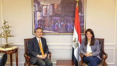 المشاط تتابع مع السفير الياباني بالقاهرة مشروعات التعاون الإنمائي الجاري تنفيذها