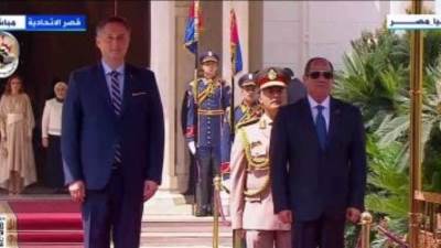 الرئيس السيسى يستقبل رئيس البوسنة والهرسك وسط مراسم رسمية
