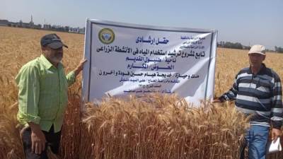 الزراعة تنظم يوم حصاد في الدقهلية لحقول القمح المنزرعة بالأساليب الحديثة والموفرة للمياه وعالية الإنتاجية 