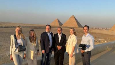 زيارة رئيس وزراء بيلاروسيا للمتحف القومي للحضارة المصرية بالفسطاط وأهرامات الجيزة