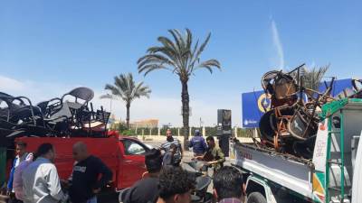 حملات لرفع الإشغالات وتكثيف صيانة المزروعات بمدينة الشروق