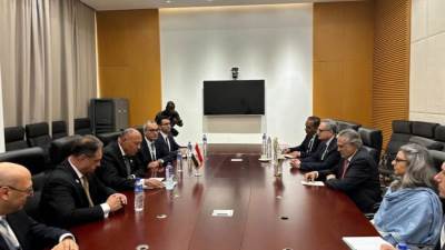 وزير الخارجية يلتقي نظيره الباكستاني على هامش القمة الإسلامية