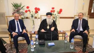 محافظ الجيزة يقوم بزيارة مطرانية شمال المحافظة