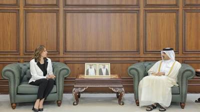 وزيرة الثقافة تلتقي نظيرها القطري لبحث سبل دعم التعاون المشترك 