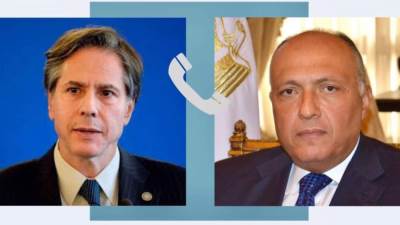وزير الخارجية يتلقى اتصالاً من نظيره الأمريكي لبحث تطورات الأوضاع في رفع