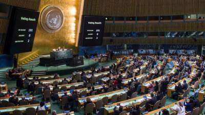 143 دولة تصوت لصالح عضوية فلسطين بالأمم المتحدة واعتراض 9 وامتناع 25