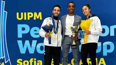 مصر تتوج بذهبية الزوجي المختلط بكأس العالم للخماسي الحديث ببلغاريا