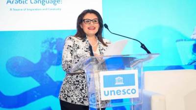 سها جندي: في ضوء مبادرة "اتكلم عربي" سنظل نعمل على تنشئة أجيال واعدة