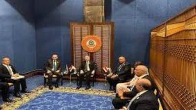 وزراء خارجية مصر والأردن والعراق يجتمعون فى إطار آلية التعاون الثلاثى