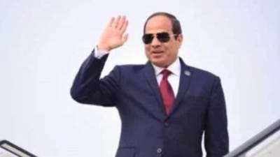 الرئيس السيسى يصل البحرين للمشاركة فى القمة العربية الـ 33