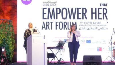 وزيرة التضامن تشهد إطلاق الدورة الثانية لملتقى تمكين المرأة بالفن بالمتحف القومي للحضارة