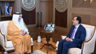 رئيس الوزراء يستقبل السفير السعودي بالقاهرة بمناسبة انتهاء مهام عمله