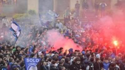 استقبال حافل لفريق أتالانتا بعد عودته لإيطاليا بعد الفوز بالدوري الأوروبي