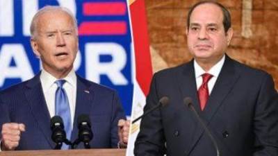 بايدن يؤكد للرئيس السيسى تقديره لجهود مصر للتوصل لوقف إطلاق النار فى غزة