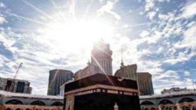 الشمس تتعامد على الكعبة المشرفة غدا وقت أذان الظهر