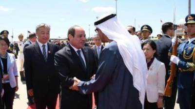 لقاء أخوى يجمع الرئيس السيسى والشيخ محمد بن زايد فى الصين