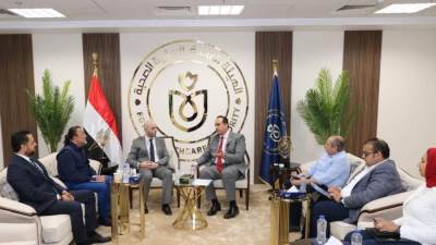 رئيس هيئة الرعاية الصحية يلتقي رئيس بعثة المنظمة الدولية للهجرة ويبحثا سبل التعاون المشتركة بين الجانبين