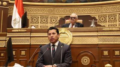 وزير الشباب والرياضة يشهد الجلسة الأولي من نموذج محاكاة مجلس الشيوخ