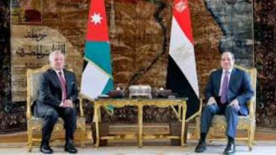 الرئيس السيسى وعاهل الأردن يؤكدان رفضهما لمحاولات تهجير الفلسطينيين