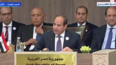 نص كلمة الرئيس السيسى بمؤتمر الاستجابة الإنسانية لغزة