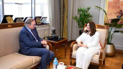 وزيرة الهجرة تستقبل سفير الاتحاد الأوروبي مستجدات التعاون في ملف التدريب من أجل التوظيف