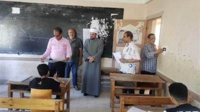 بدء اللجنة الأولى لطلاب الثانوية الأزهرية القسم الأدبى بمادة الحديث