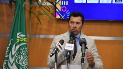 وزير الرياضة يشهد المؤتمر الصحفي للكشف عن تفاصيل بطولة العالم للناشئين