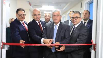 وزيرا التعليم العالي والصحة ورئيس جامعة عين شمس يفتتحون وحدة علاج السكتة الدماغية