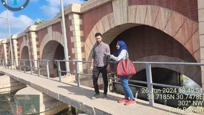 إدارة توزيع المياه بغرب الدلتا تقيس التصرف العملى لفم ترعة النوبارية ومصب الرياح الناصرى