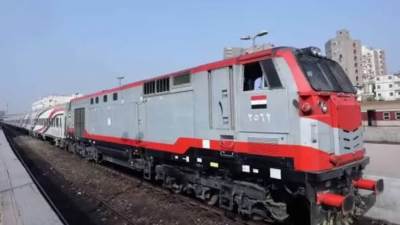 خروج عجلات عربة قطار مطروح محرم بك عن القضبان دون إصابات